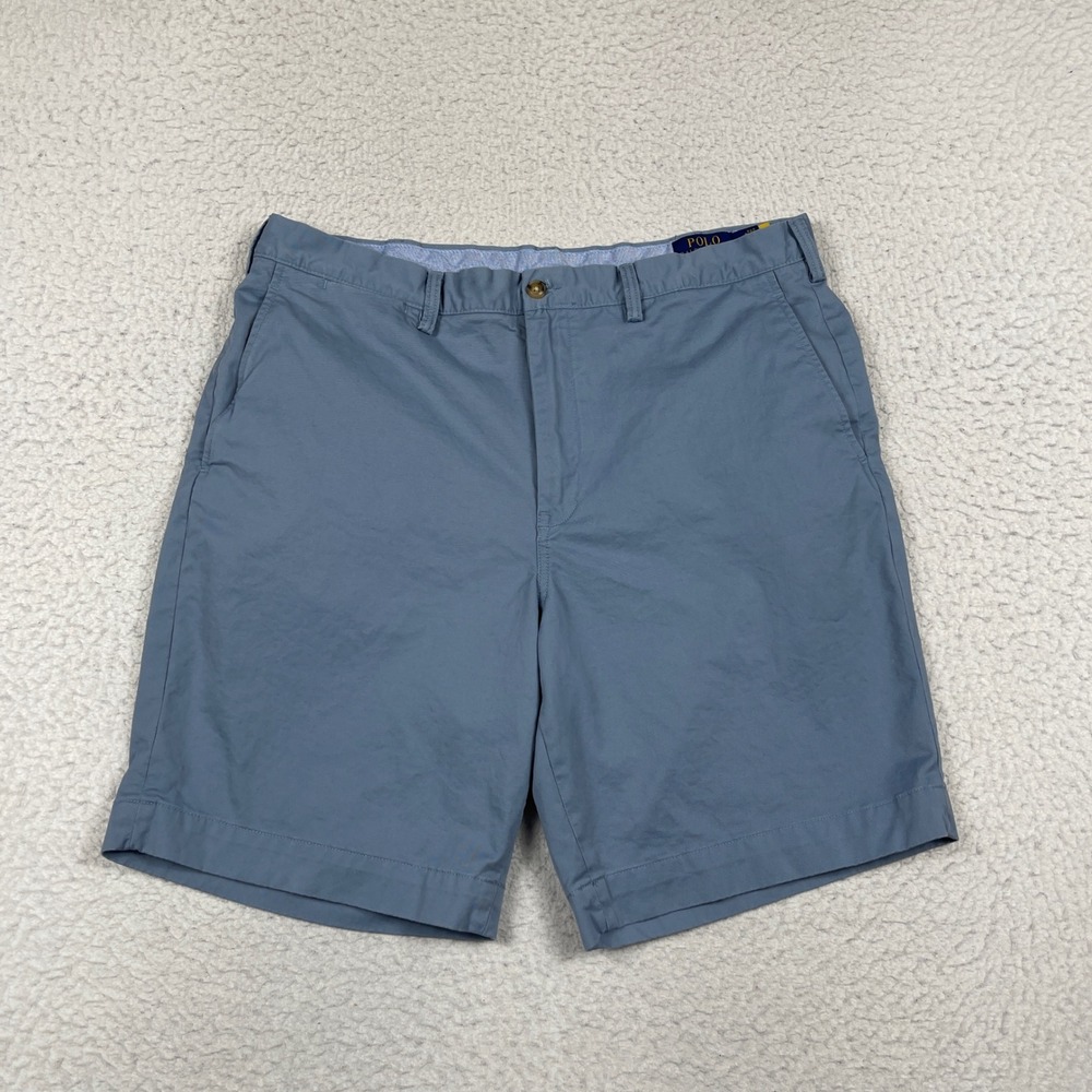 Polo Ralph Lauren Chino Shorts Mens 36 Blue Bedford Classic Fit 9 Inch Inseam